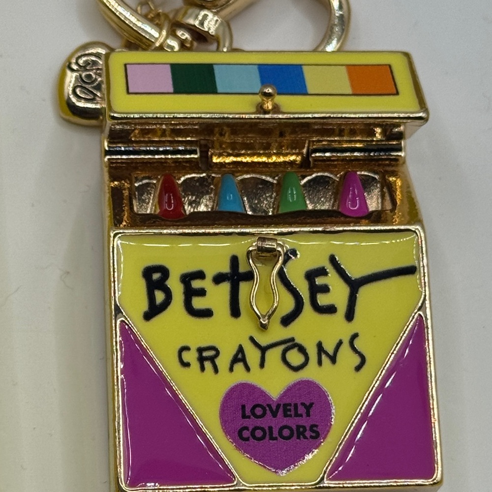 Betsey Johnson Multicolor Crayon Keychain bag, charm - Picture 4 of 6